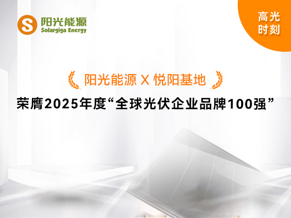 高光时刻 | 阳光能源荣膺2025年度“全球光伏企业品牌100强”